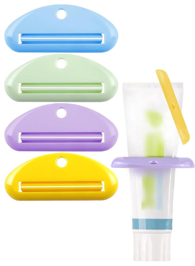 4Pcs Colorful Toothpaste Squeezer Tube Dispenser Holder for Bathroom - Image 1