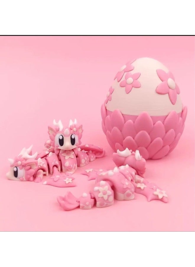 3D Printing Flying Dragon Full Body Activity Gem Flying Dragon Mini Ornaments Petal Dragon Egg Suit Children's Toy-Color:Mini Flying Dragon + Petal Dragon Egg Set [rainbow Color, Random Layer Color]  - Image 1