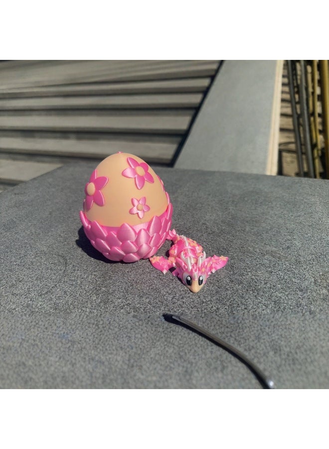 3D Printing Flying Dragon Full Body Activity Gem Flying Dragon Mini Ornaments Petal Dragon Egg Suit Children's Toy-Color:Mini Flying Dragon + Petal Dragon Egg Set [rainbow Color, Random Layer Color]  - Image 4