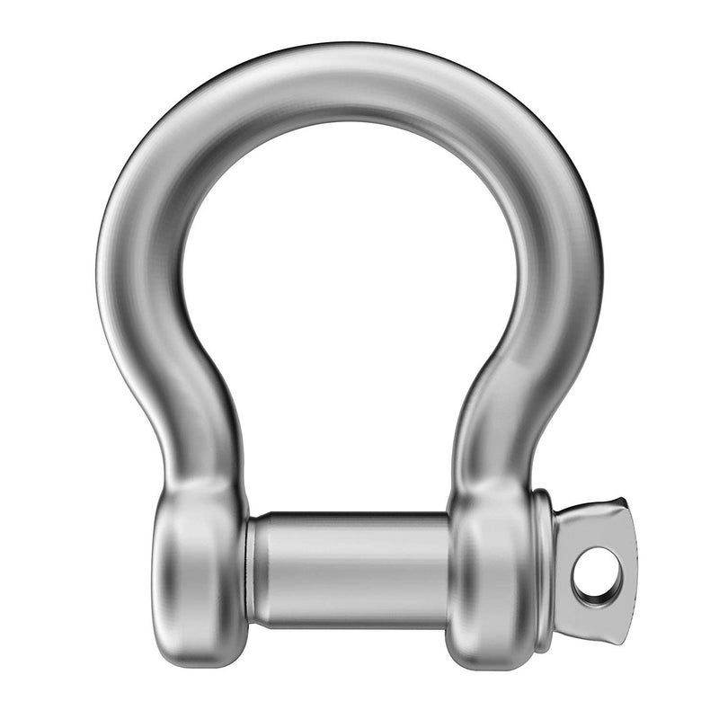 Hulless 2 Pcs 4/7 Inch 304 Stainless Steel D Ring Shackles 14 mm Screw Pin Anchor Shackle for Traction Steel Wire, 14 mm - Image 2