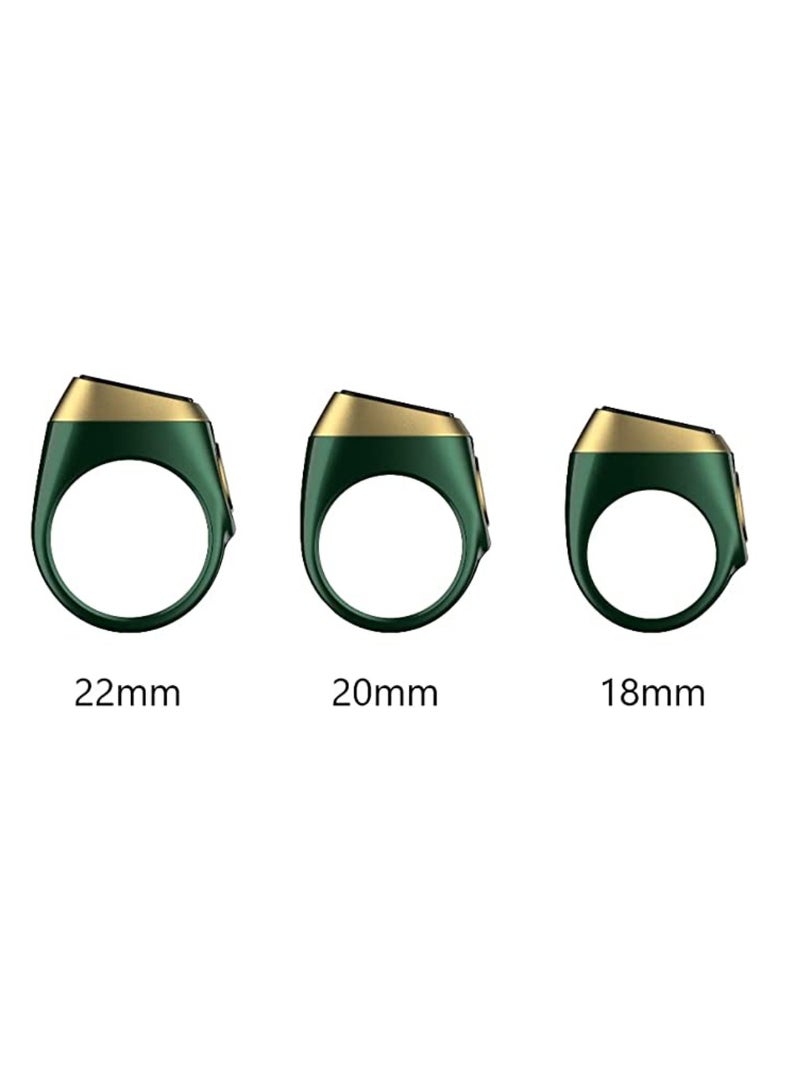 iQIBLA Smart Tasbih Zikr Ring OLED Display Powerful Battery Backup Smart Ring App Operated Tasbih Counter Prayer Reminder Technology Plastic 5 Prayer Time Reminders iQibla Smart Zikr Ring 18MM Brown - Image 5