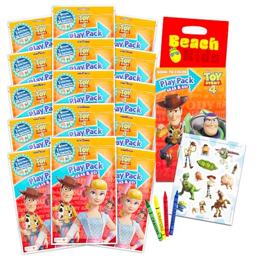 Bendon Disney Pixar Toy Story Party Favors Bundle with 15 Toy Story Activity Play Packs with Coloring Book Stickers and More Disney Birthday Supplies - Image 1