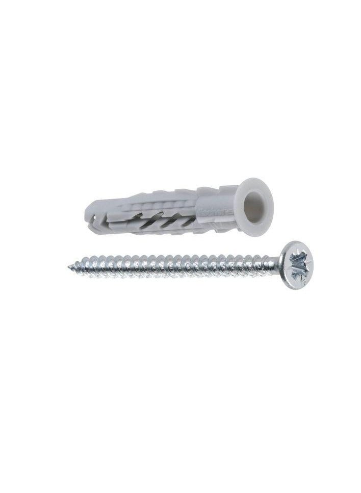 Fischer Fischer Nylon Expansion Fixing Plug W/Chipboard Screw SX 10x50 SB 6Pcs