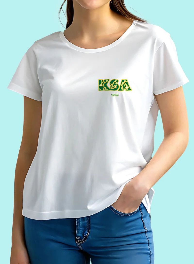 LOWHA Cotton T-Shirt for Saudi National Day or Everyday Saudi Pride Wear for Women & Men