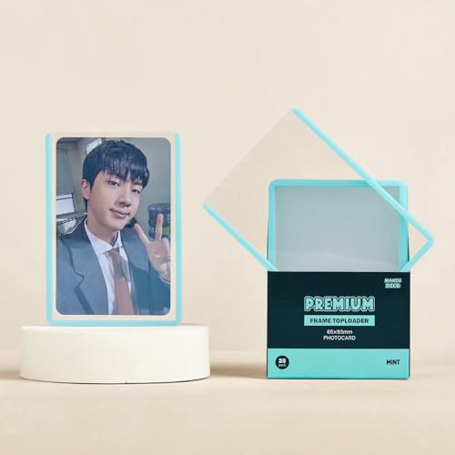 Mandu Deco Colored Border Toploaders for Kpop Album Photocards, 2.5" x 3.5" (Pack of 25) (Mint) - Image 1