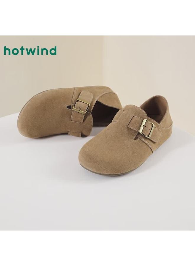 Hotwind Mall Matching Women's Shoes, Commuter Birkenstock Shoes, Spring New Style Versatile Slip-on Lazy Shoes For Women, Soft-soled Slippers - Image 1