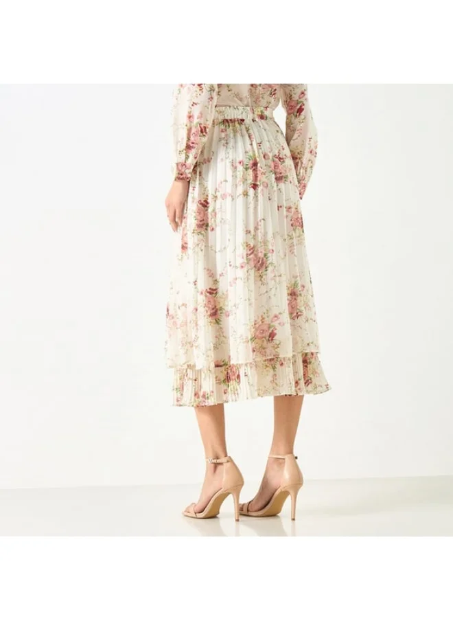 2Xtremz 2Xtremz All-Over Floral Print Skirt with Elasticated Waistband