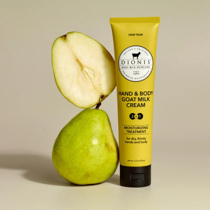 Dionis Goat Milk Skincare Scented Hand & Body Cream - Travel Size Lotion For Hydrating & Moisturizing Dry and Sensitive Skin, Cruelty Free, Paraben Free Made in The USA, Crisp Pear, 3.3 oz - Image 5