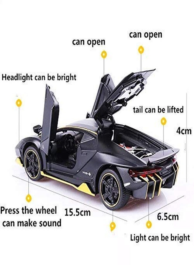 PANSHUB 1:32 Diecast Metal Pullback Car Toys for Boys Kids Best Gifts - Black(Lamborgini-Multicolored) - Image 2