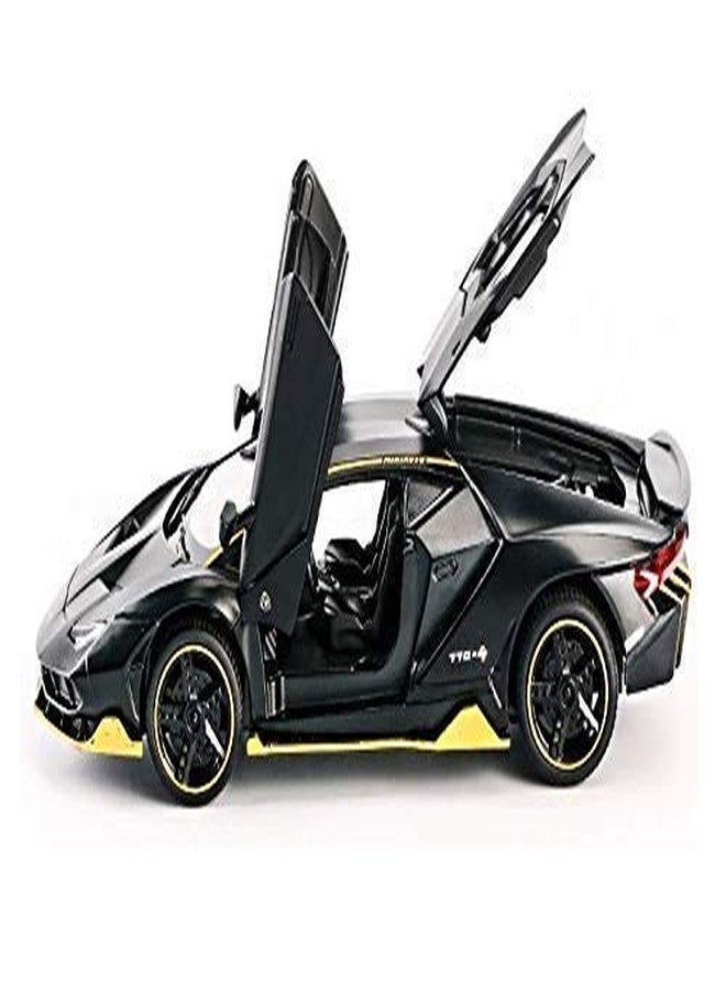 PANSHUB 1:32 Diecast Metal Pullback Car Toys for Boys Kids Best Gifts - Black(Lamborgini-Multicolored) - Image 3