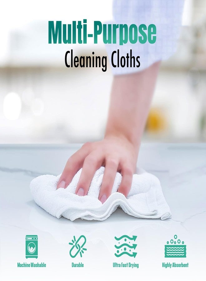 ZUPERIA Terry Towels Pack of 24 (14" X 17" Inches) 100% Cotton Terry Barmop Towels - Absorbent & Durable Bar Rags, Multipurpose Cleaning Rags for Home, Automotive & Garage Cleaning Supplies (White) - Image 5