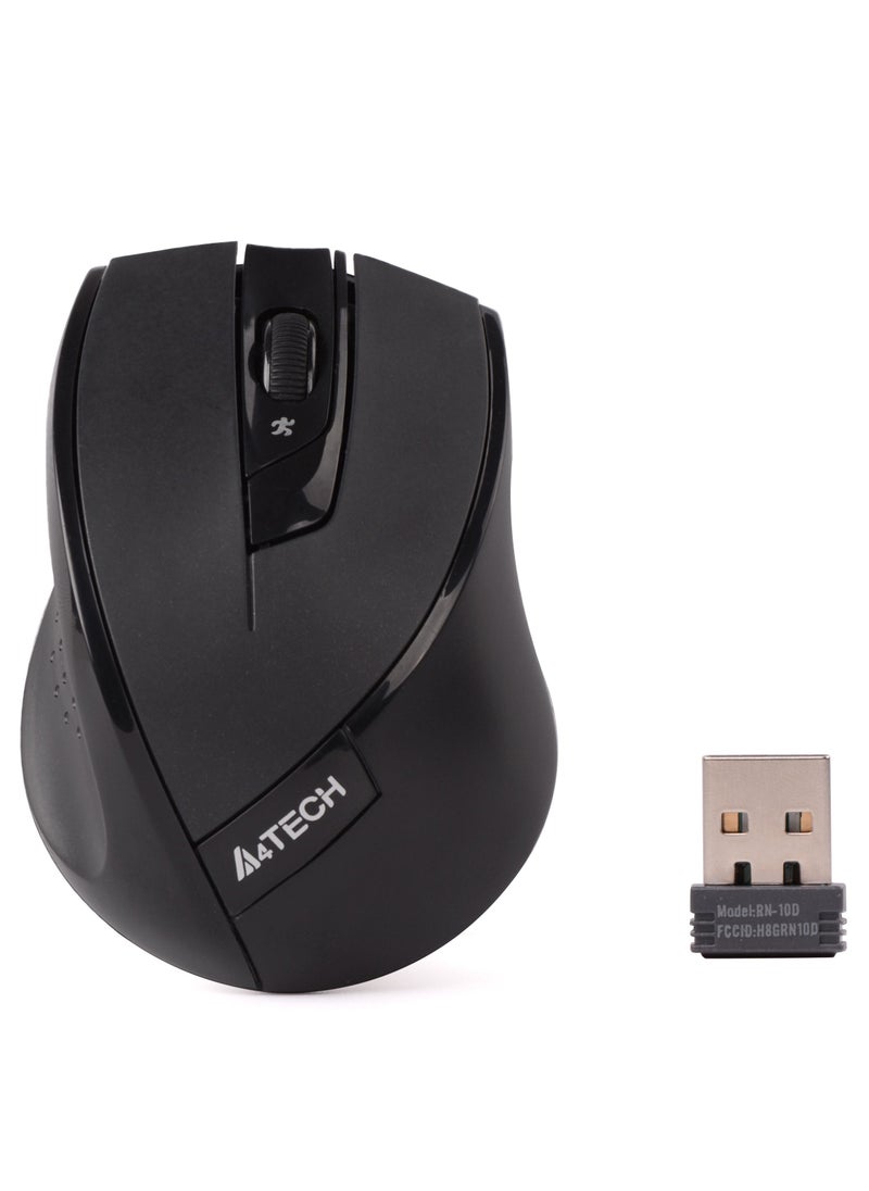 A4TECH A4TECH WIRELESS MOUSE G7-600NX WITH 2.4GHz BLUETOOTH CONNECTION, 2000 DPI ADJUSTABLE FOR WINDOWS XP / Vista / 7 / 8 / 8.1 / 10,  BLACK  - Image 1