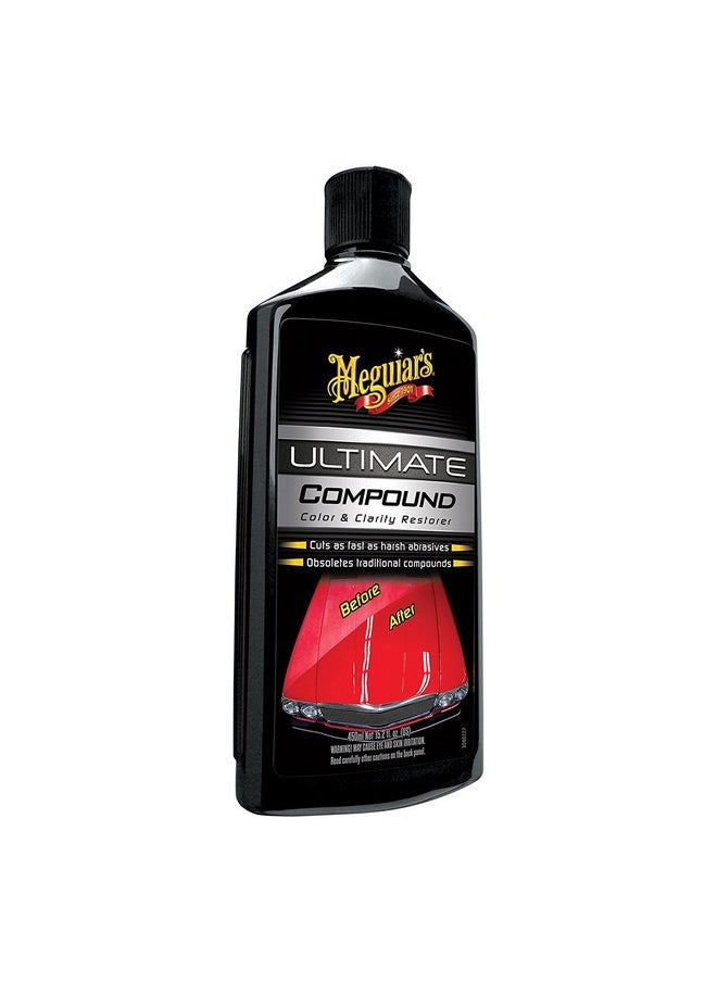 Meguiar's Ultimate Car Compound | Removes Swirl Marks & Scratches With Restoring Color & Clarity | 450Ml (Pack Of 1) - Black  - Image 1