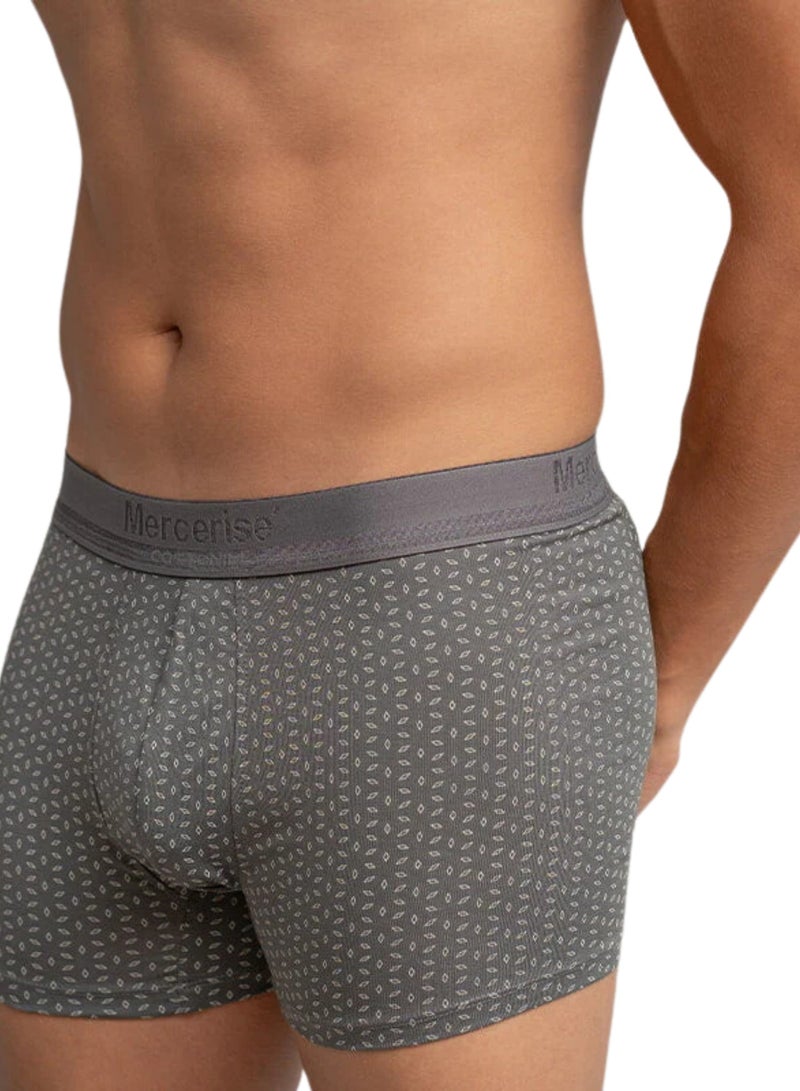 COTTONIL Mercerise Printed Grey Boxer Underwear For Men  - Image 2