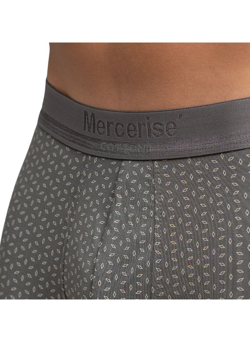 COTTONIL Mercerise Printed Grey Boxer Underwear For Men  - Image 4