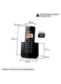 Panasonic KX-TGB110 Cordless Telephone Black  - Image 2