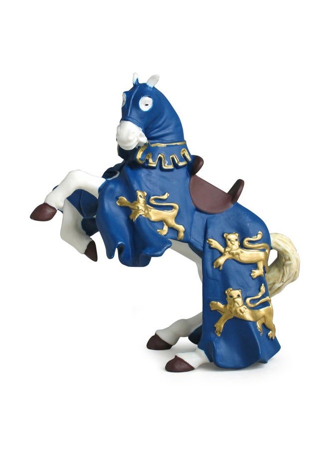 Papo 39339 Blue King Richard Horse Medieval-Fantasy Figurine, Multicolour - Image 1