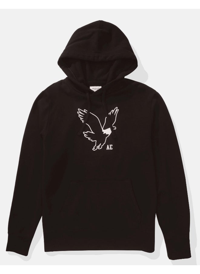 American Eagle Graphic Pocket Deatiled Drawstring Pullover Hoodie  - Image 3