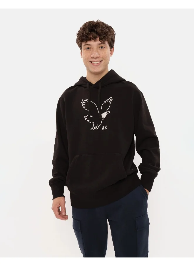 امريكان ايجل Graphic Pocket Deatiled Drawstring Pullover Hoodie
