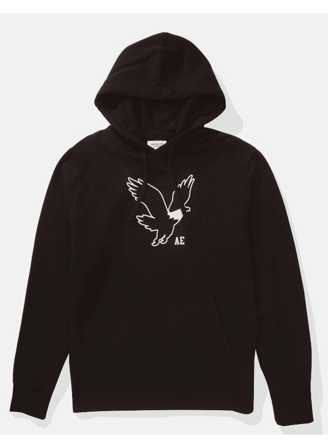 American Eagle Graphic Pocket Deatiled Drawstring Pullover Hoodie  - Image 3