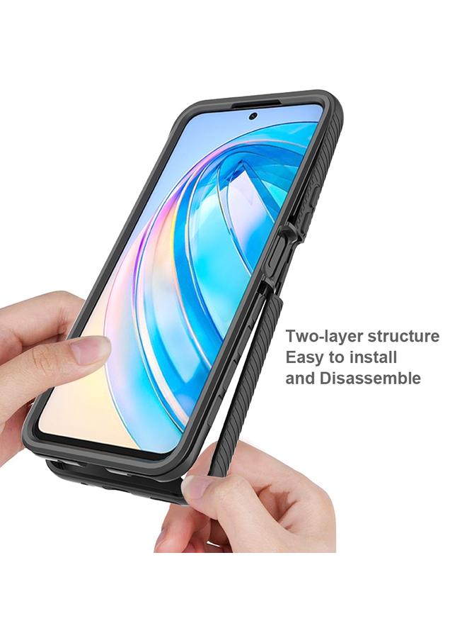 S-TOP Case For Honor X8a Starry Sky Solid Color Shockproof TPU Clear PC Phone Case - Image 3