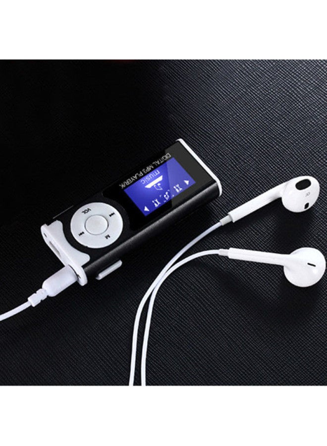 Screen Light Clip Card Mp3 Music Player Mini Clip Mp3 Student Walkman Gift MP3-Body Color:White-Memory Capacity:Single Machine + Earphone + Data Cable (Crystal Boxed) +8G Card - Image 4