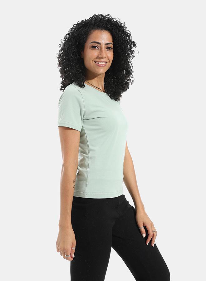 Xtcy Single Lycra Half Sleeve Crew Neck women - Image 2