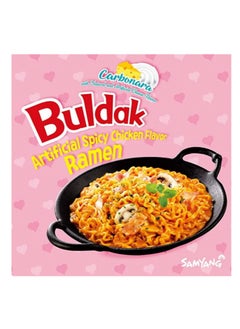 Samyang Samyang Carbonara Buldak Hot Chicken Flavor Ramen Noodles 80g Bowl *3  - Image 3