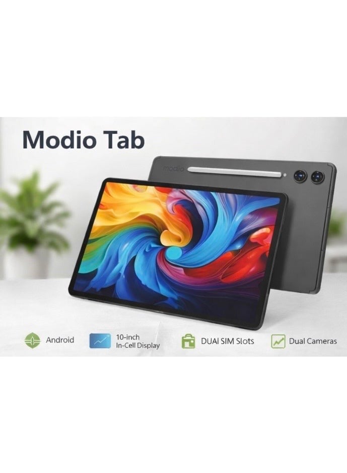 Modio Tab M45 10-Inch Tablet PC – In-Cell Display, Dual SIM, 10000mAh Battery, Dual Camera, Android OS – Includes Keyboard & Stylus - Image 3