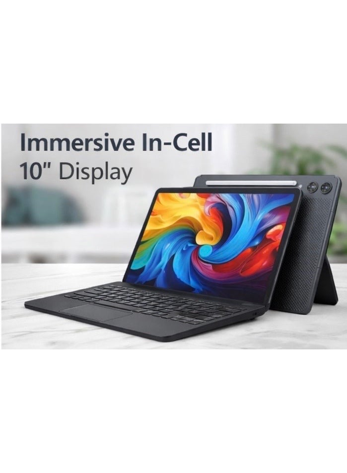 Modio Tab M45 10-Inch Tablet PC – In-Cell Display, Dual SIM, 10000mAh Battery, Dual Camera, Android OS – Includes Keyboard & Stylus
