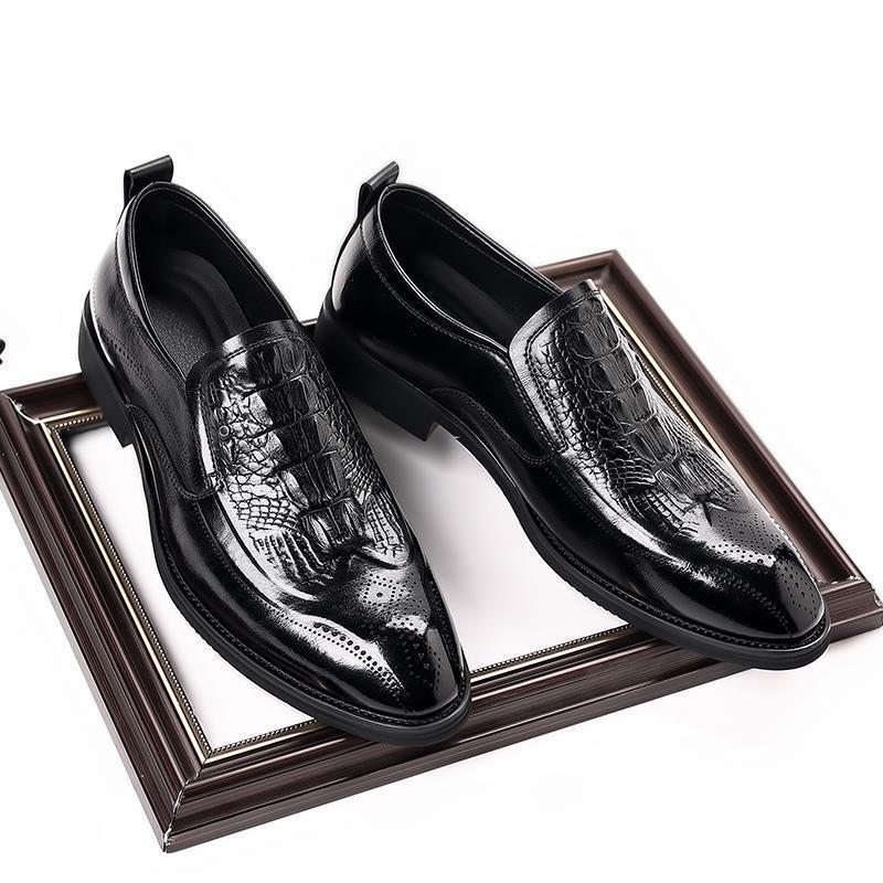 Brogue Carved Men'S Shoes Business Casual Shoes British Versatile Breathable Genuine Leather Handmade Leather Shoes Wedding Shoes - Image 4