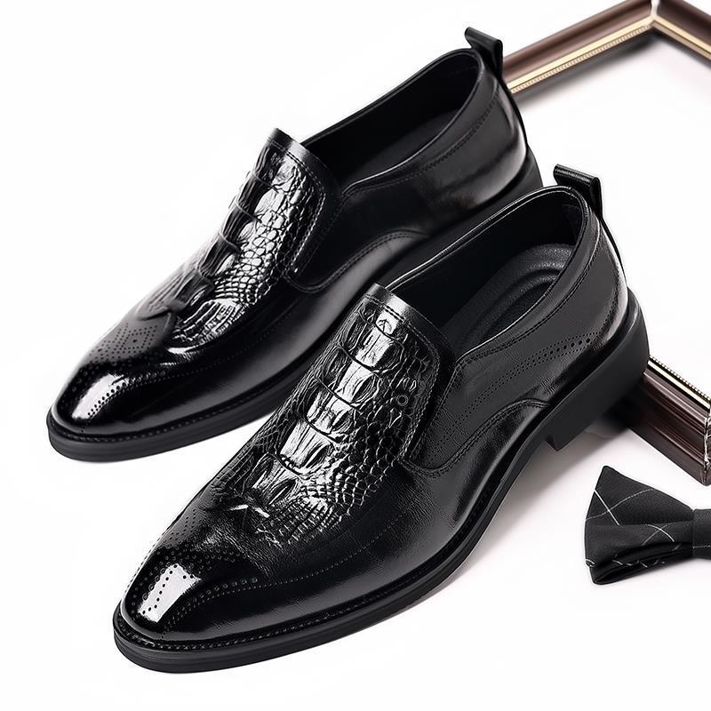Brogue Carved Men'S Shoes Business Casual Shoes British Versatile Breathable Genuine Leather Handmade Leather Shoes Wedding Shoes - Image 5