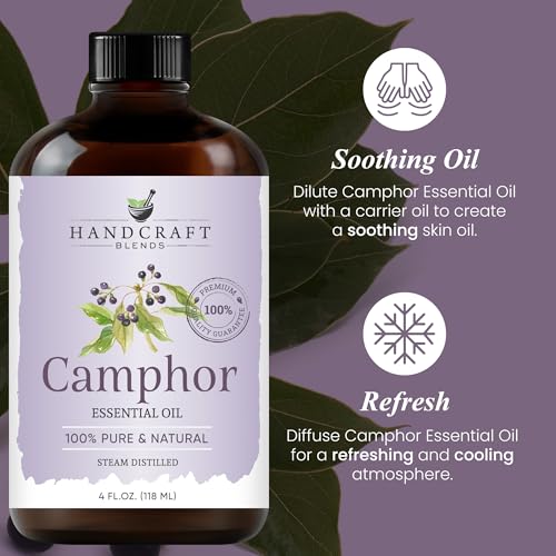 Handcraft Blends Camphor Essential Oil – Huge 4 Fl Oz – 100% Pure and Natural – Premium Grade Essential Oil for Diffuser and Aromatherapy, Skin, Massage, Candle and Soap Making Fragrance - Image 2