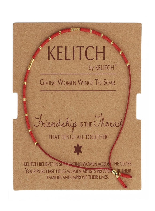 KELITCH Bohemian Crystal Bracelets Miyuki Beaded Woven Friendship Bracelets for Women - Image 1
