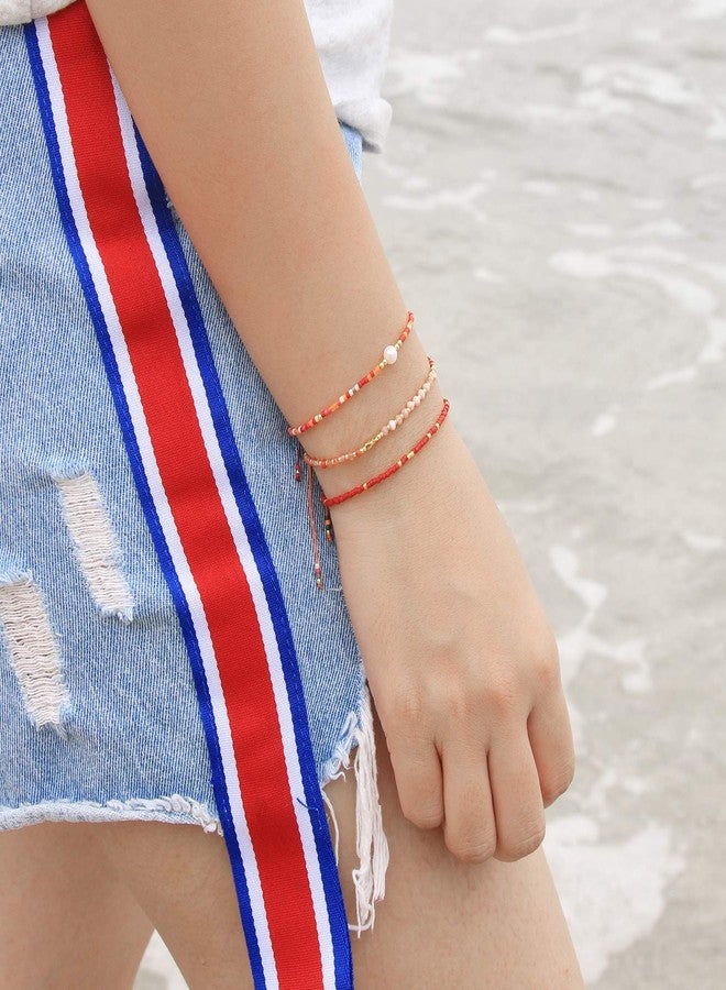 KELITCH Bohemian Crystal Bracelets Miyuki Beaded Woven Friendship Bracelets for Women - Image 4