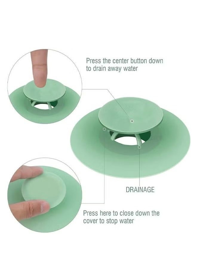 5 قطع سيليكون دش استنزاف سدادة ، مصافي استنزاف حوض الاستحمام ، غطاء استنزاف حصيرة مضادة للرائحة ، صائد شعر مصيدة الشعر ، واقيات سدادة حوض الاستحمام ، ومكافحة الصراصير إزالة الروائح الكريهة من الحوض - Image 3