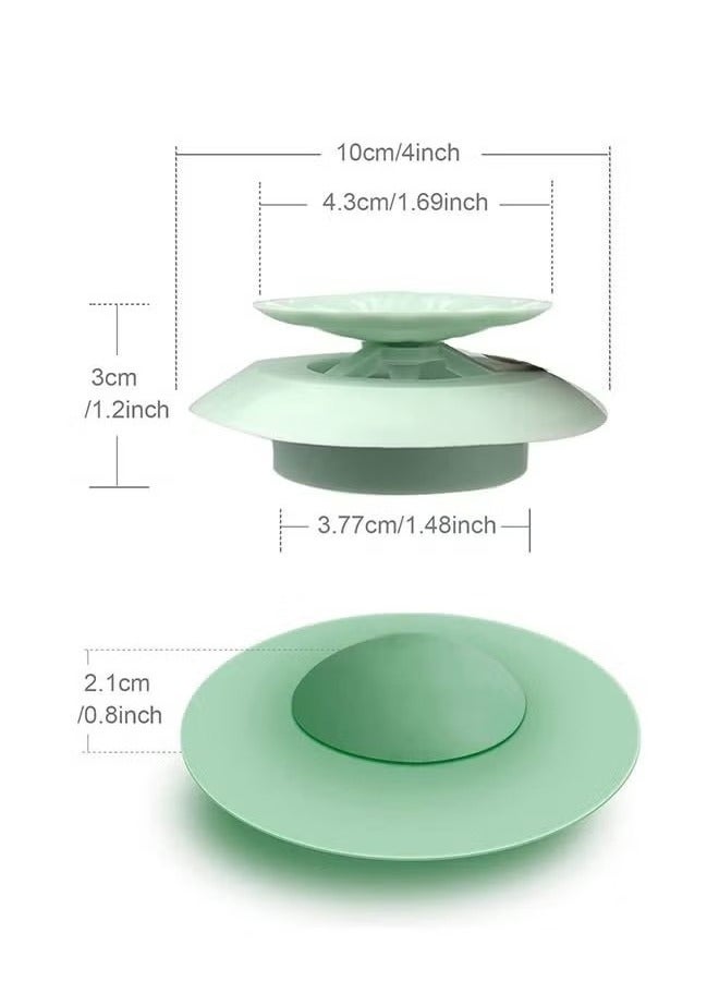 5 قطع سيليكون دش استنزاف سدادة ، مصافي استنزاف حوض الاستحمام ، غطاء استنزاف حصيرة مضادة للرائحة ، صائد شعر مصيدة الشعر ، واقيات سدادة حوض الاستحمام ، ومكافحة الصراصير إزالة الروائح الكريهة من الحوض - Image 2