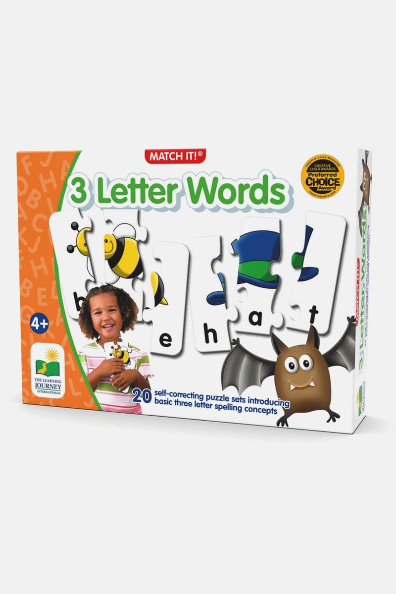 THE LEARNING JOURNEY Match it 3 Letter Words Puzzle Box  - Image 1