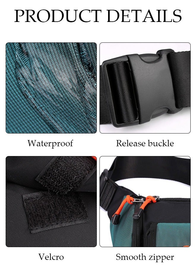 DUNISO حقيبة خصر مضغوطة للرجال، حقيبة كروس بودي مقاومة للماء، حقيبة كتف متعددة الأغراض مع مشبك، حقيبة حمل يومية متعددة الجيوب، حقيبة كتف للسفر والعمل والرياضة - Image 3