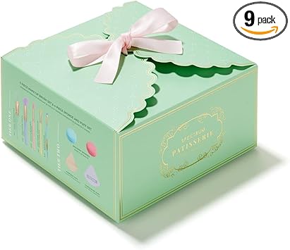 Spectrum Spectrum Patisserie Makeup Brush Sponge Gift Set 5 Midi Brushes 2 Macaron Blending Sponges Versatile Puffs Premium Quality GiftReady Packaging Flawless Application  - Image 1