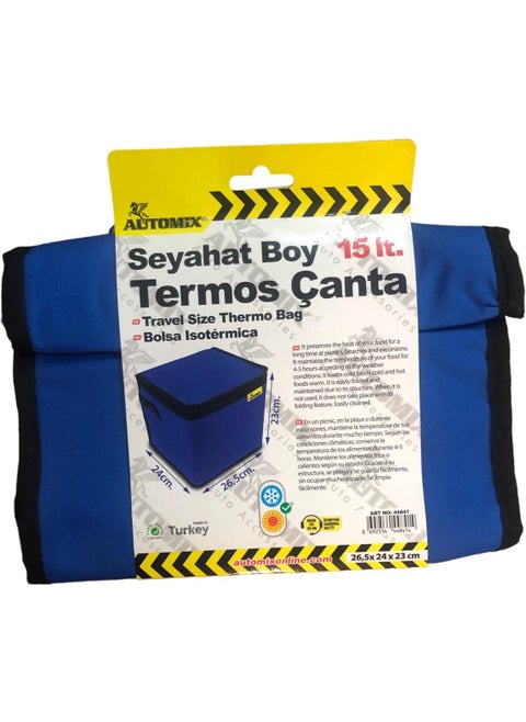 Btl Automotive Cold Hot Protected Cooler, Heater Thermos Bag 15 Lt Blue
