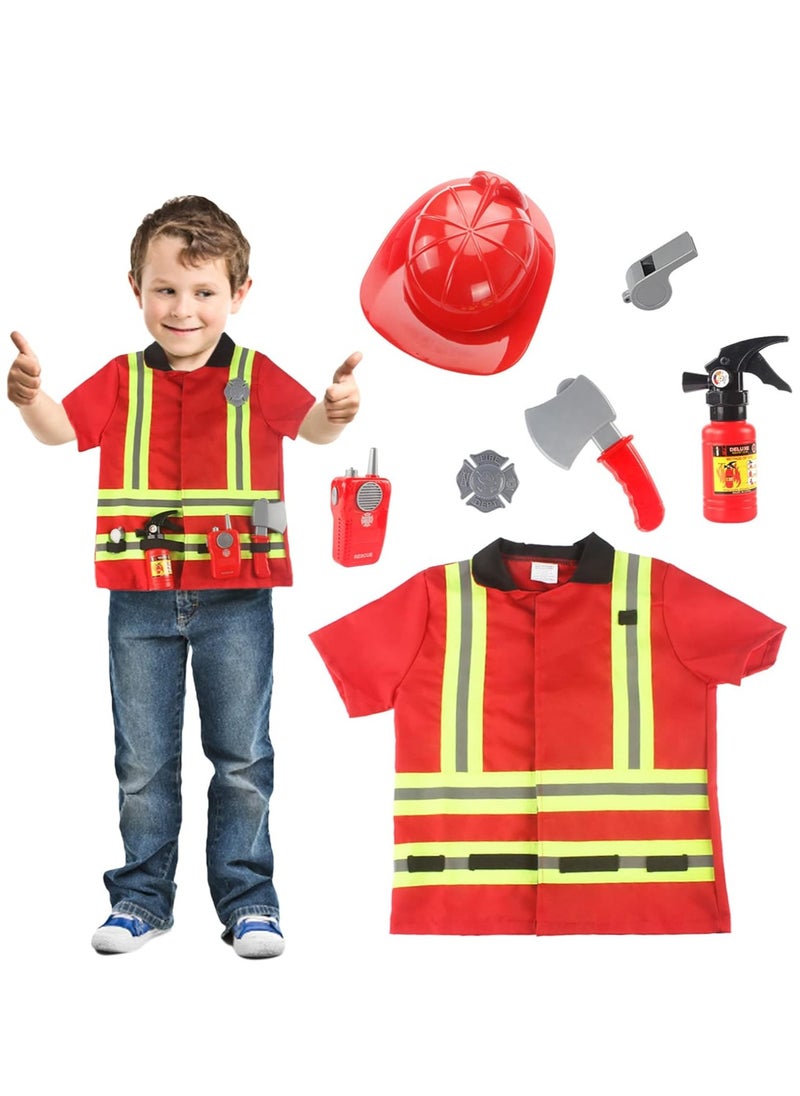 Gerenic - Firefighter Costume Set for Kids, Firefighter Costume, Role Play, Toy Game for Beginners, Firefighter Costume for Party and Birthday, Gift for Kids & Kids - Image 1