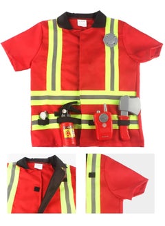 Gerenic Firefighter Costume Set for Kids, Firefighter Costume, Role Play, Toy Game for Beginners, Firefighter Costume for Party and Birthday, Gift for Kids & Kids  - Image 3