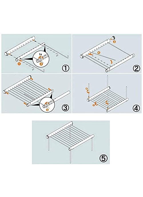 Mokshith Mokshith Portable Stainless Steel BBQ Grill Folding Barbeque Cooking Rack Detachable Camping Fire Pit Outdoor Camping Picnic Cooking Supplies for Backpacking Hiking Travel Picnic Barbecue  - Image 3