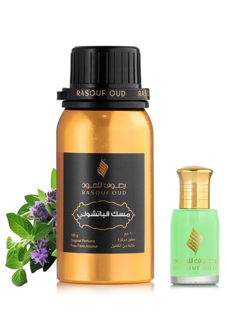 RASOUF Musk Patchouli Scented Oil Perfume - 100g - Image 1