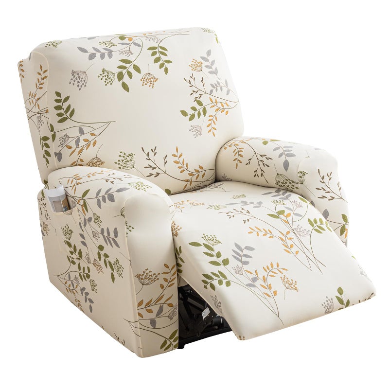 NILUOH Recliner Covers 4 Pieces Stretch Lazy Boy Recliner Chair Covers That Stay in Place, Covers for Electric Power Lift Reclining Chair, Washable Furniture Protector for Pet, Kids, Living Room - Image 1