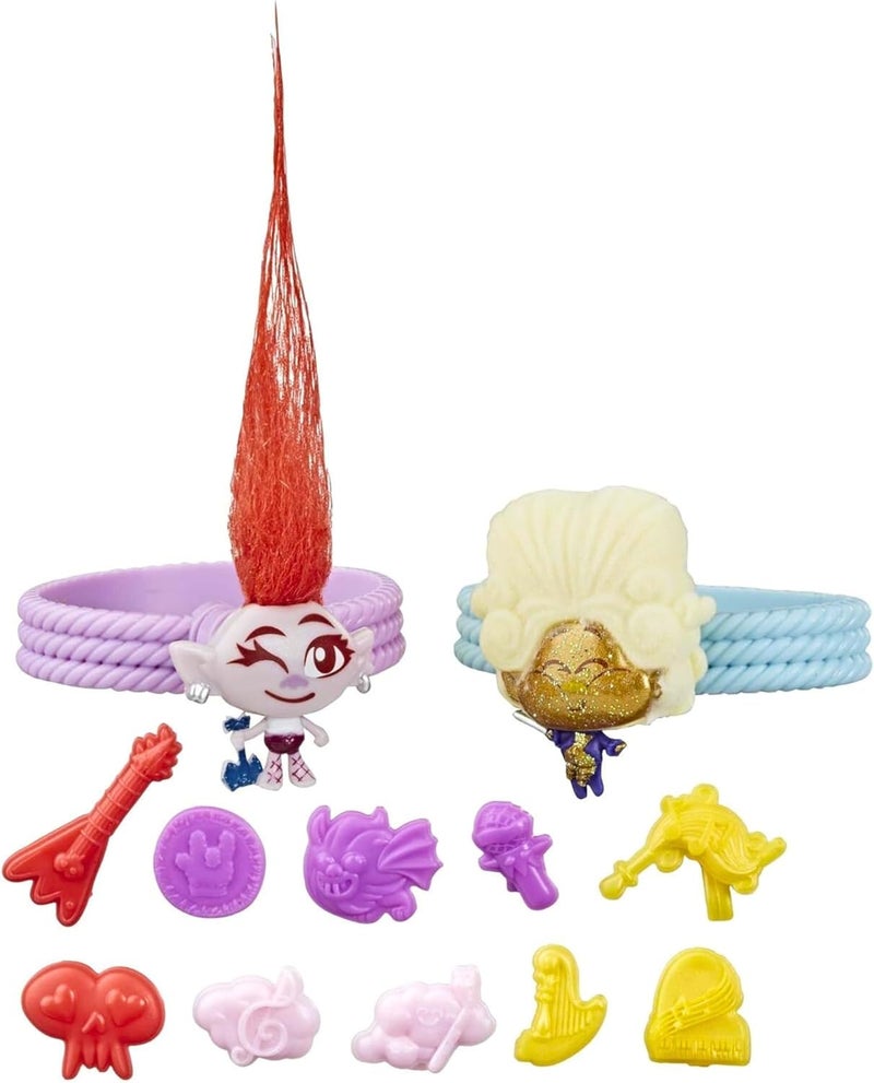 Trolls Hasbro Trolls DreamWorks Tiny Dancers Friend Pack with 2 Tiny Dancers Figures2 Braceletsand 10 CharmsToy Inspired by The Movie World Tour - Image 4