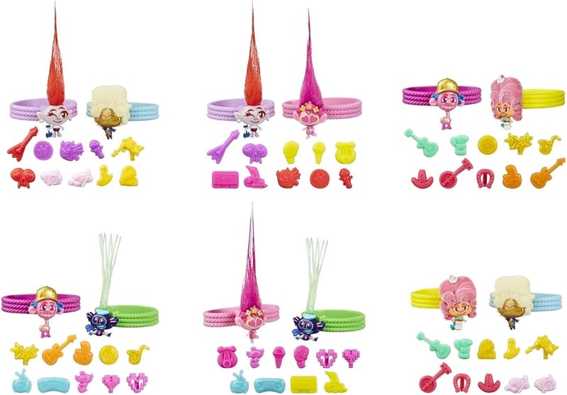 Trolls Hasbro Trolls DreamWorks Tiny Dancers Friend Pack with 2 Tiny Dancers Figures2 Braceletsand 10 CharmsToy Inspired by The Movie World Tour - Image 2