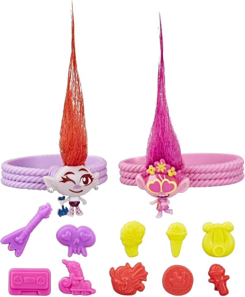 Trolls Hasbro Trolls DreamWorks Tiny Dancers Friend Pack with 2 Tiny Dancers Figures2 Braceletsand 10 CharmsToy Inspired by The Movie World Tour - Image 5