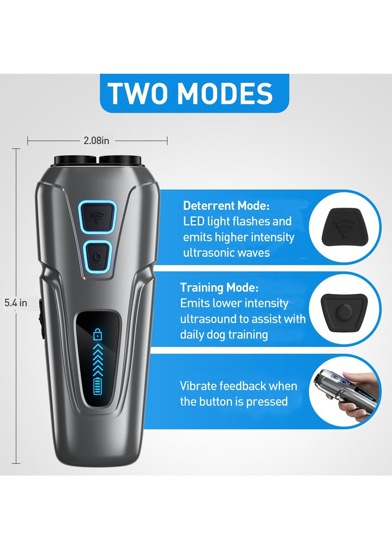 Excefore - Dog Barking Control, Ultrasonic Dual Sensor Dog Bark Control Device with Training Modes, Dog Whistle and LED Flashlight - Rechargeable - Image 1